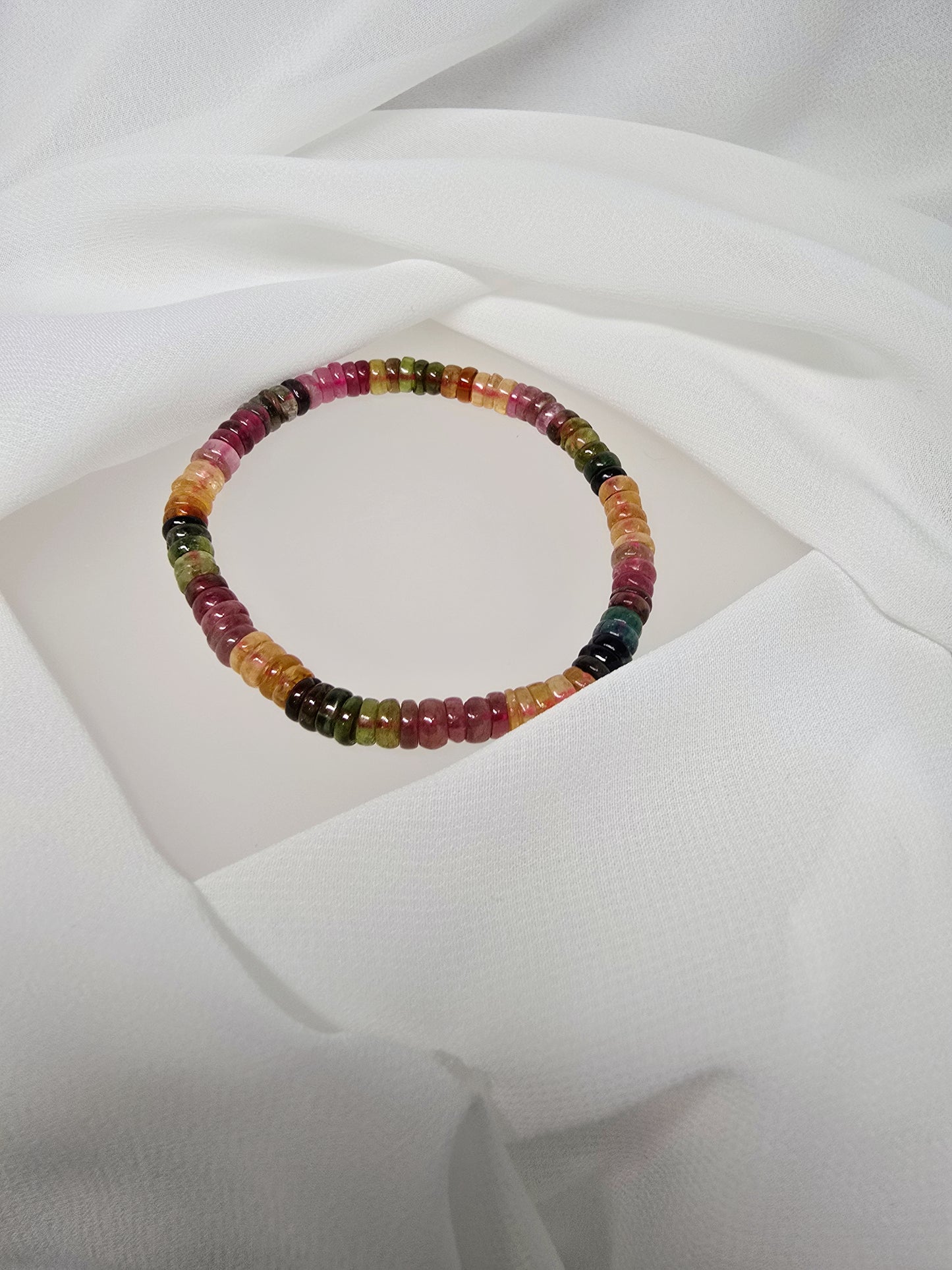 Rainbow Tourmaline Abacus Bracelet